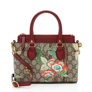 Gucci GG Supreme Tian Mini Zip Tote (SHF-Z1Faab)
