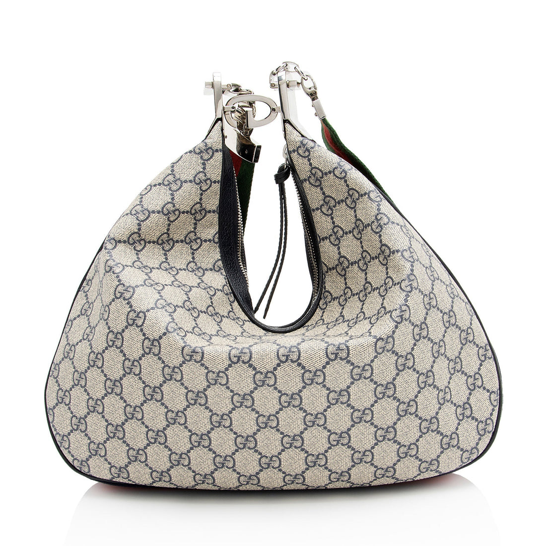 Gucci GG Supreme Web Attache Large Shoulder Bag