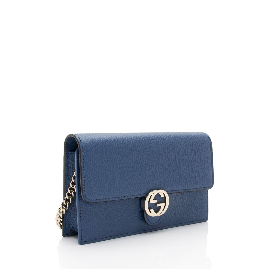 Gucci Grained Calfskin Interlocking G Chain Wallet (SHF-kaCeFG)
