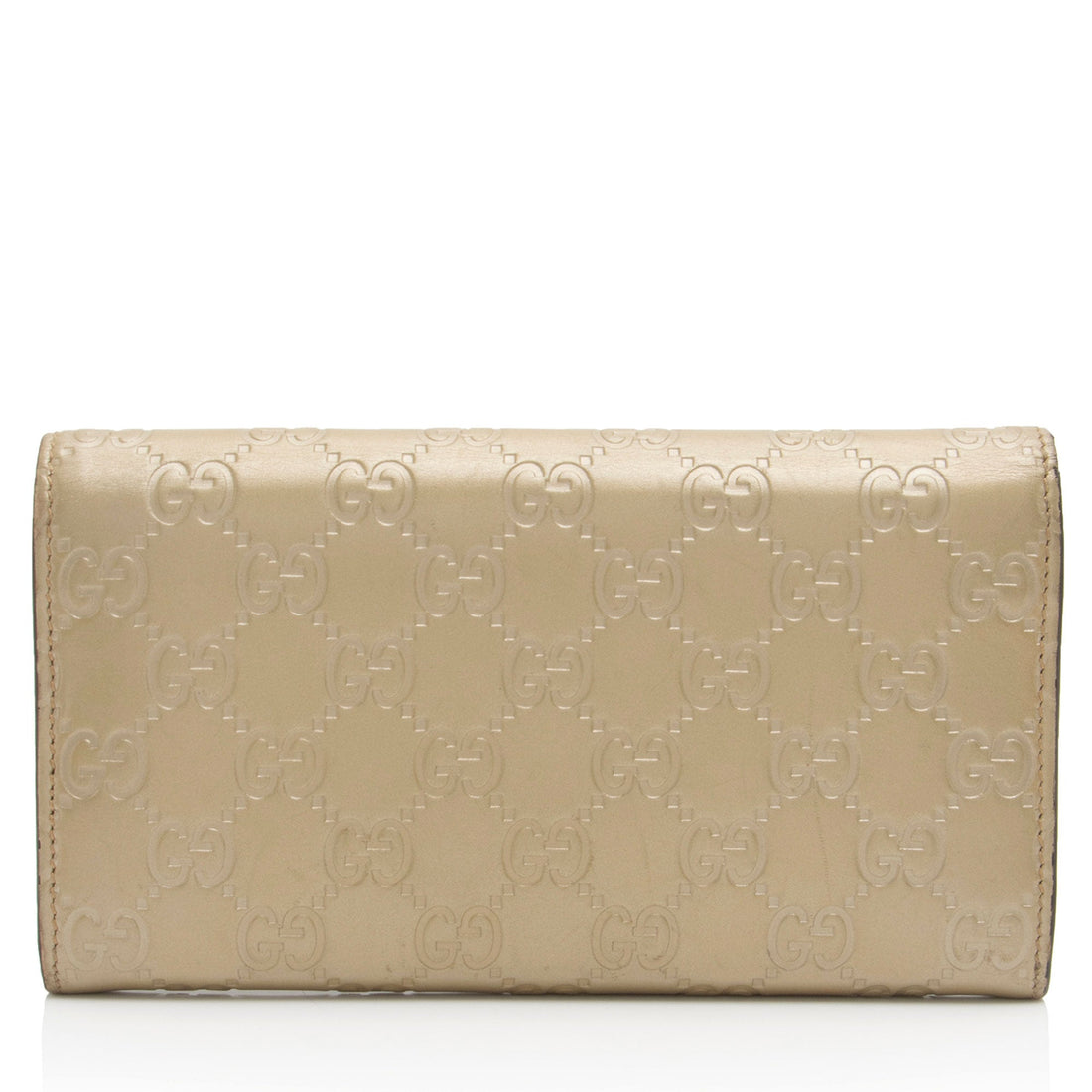 Gucci Guccissima Leather Bow Signature Continental Wallet