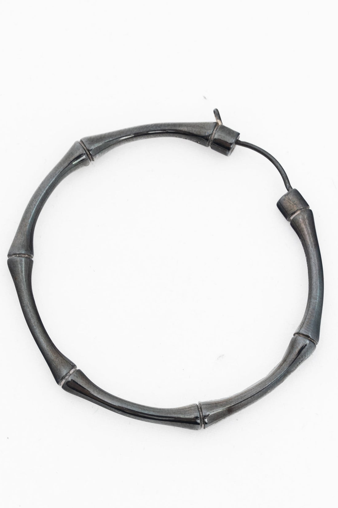 Gucci Sterling Silver Bamboo Hoop Earrings