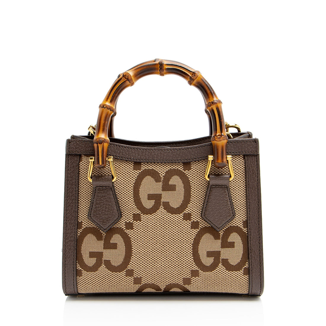 Gucci Jumbo GG Canvas Bamboo Diana Mini Tote