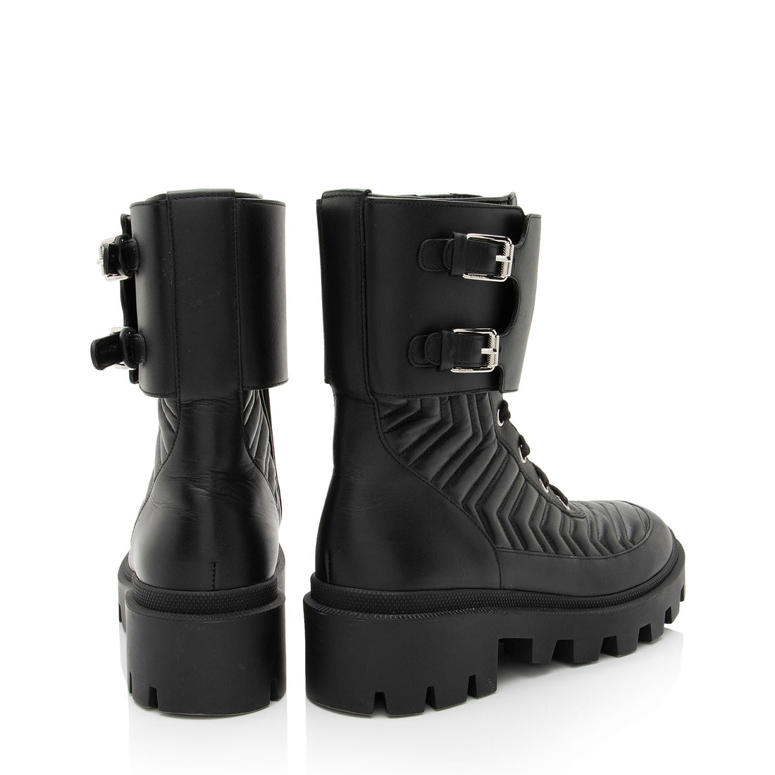 Gucci Matelasse Leather GG Marmont Charlotte Boots - Size 9 / 39