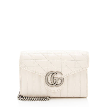 Gucci Matelasse Leather GG Marmont Mini Wallet on Chain Bag (SHF-NRc6CP)