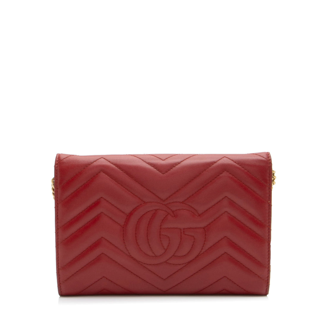 Gucci Matelasse Leather GG Marmont Mini Wallet on Chain