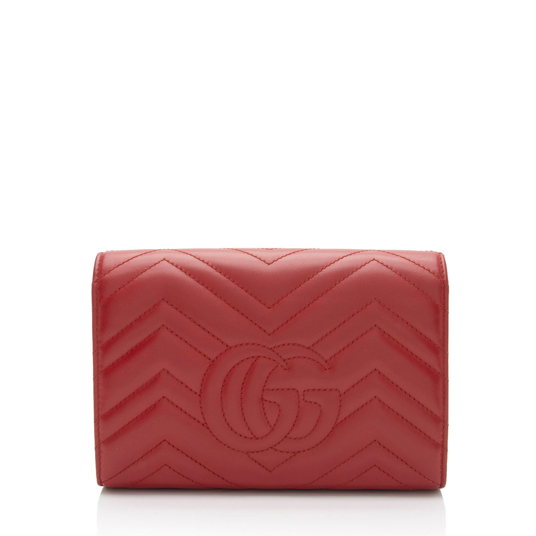 Gucci Matelasse Leather GG Marmont Mini Wallet on Chain