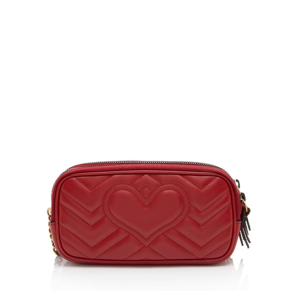 Gucci Matelasse Leather GG Marmont Triple-Zip Mini Bag