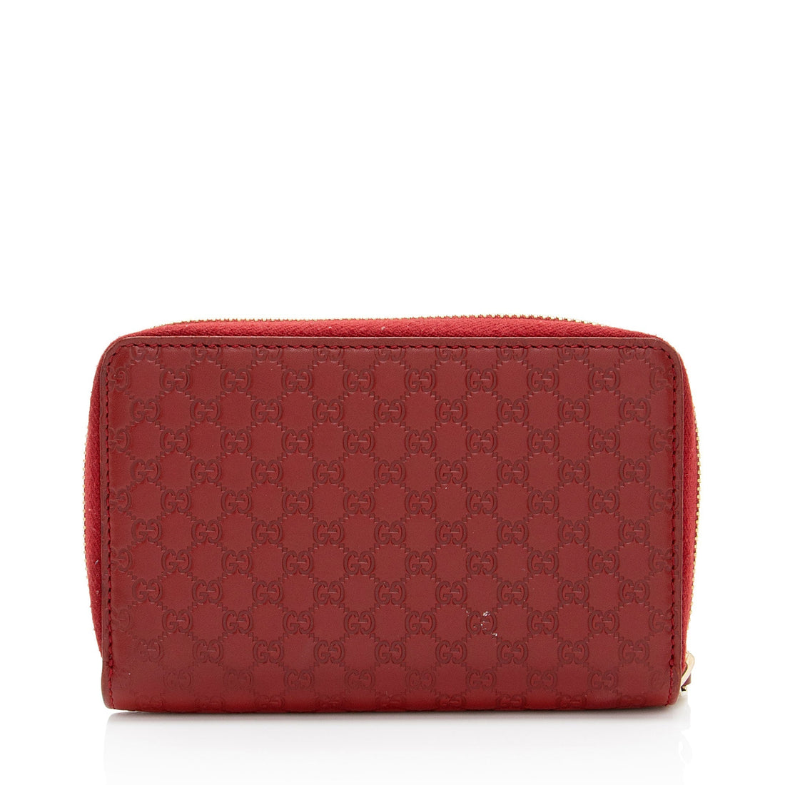 Gucci Microguccissima Leather Zip Around Compact Wallet