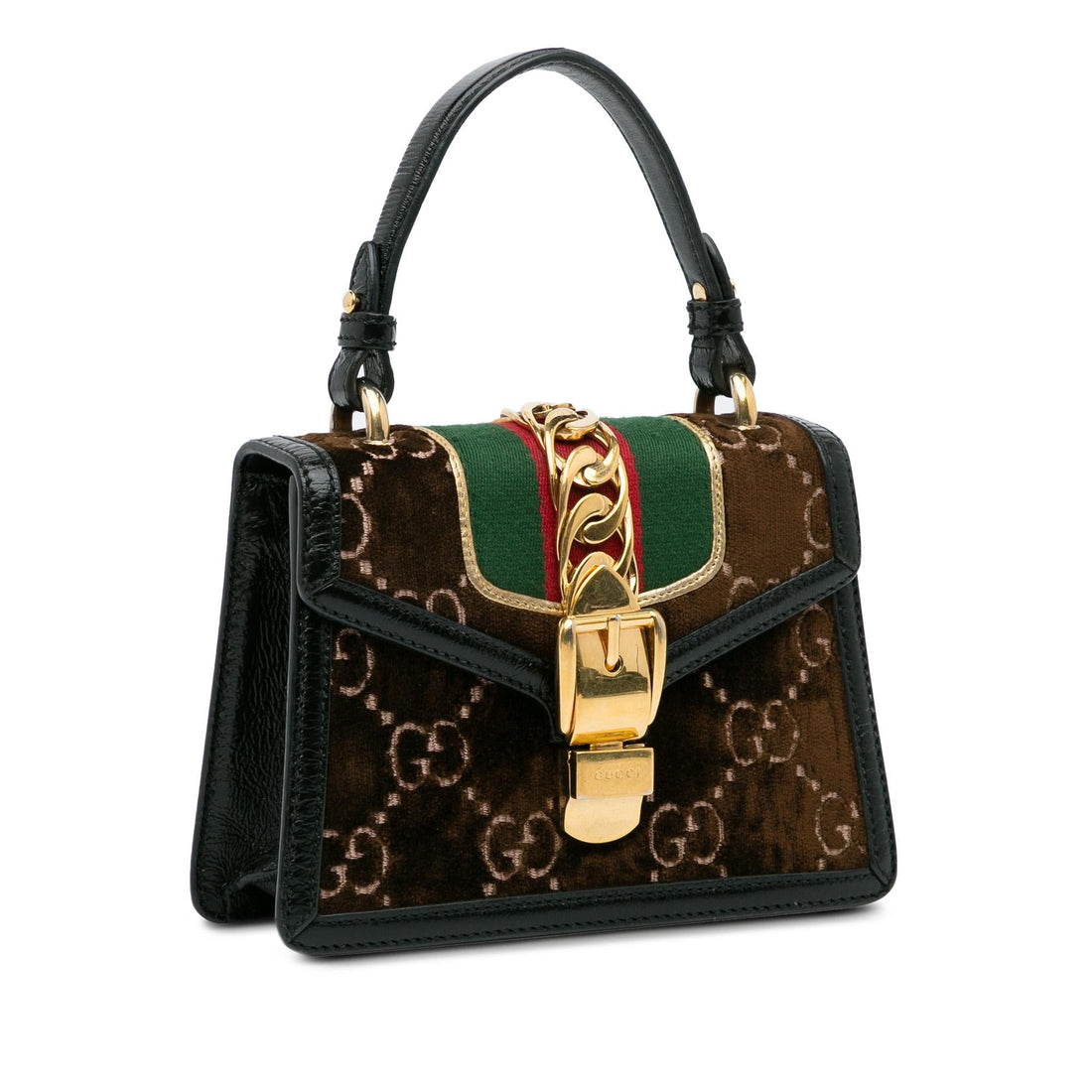 Gucci Mini GG Velvet Sylvie Satchel (SHG-f0os8k)