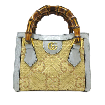 Gucci Mini Jumbo GG Raffia Diana (SHG-drcDRd)