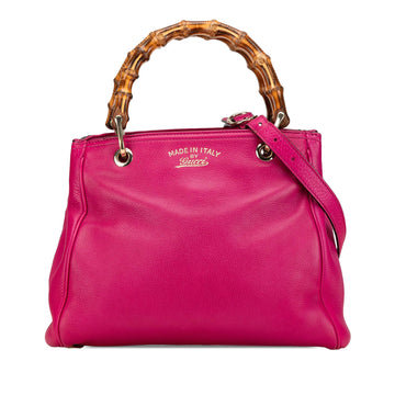 Gucci Small Calfskin Bamboo Shopper Satchel
