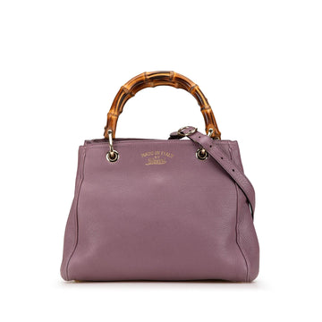 Gucci Small Calfskin Bamboo Shopper Satchel