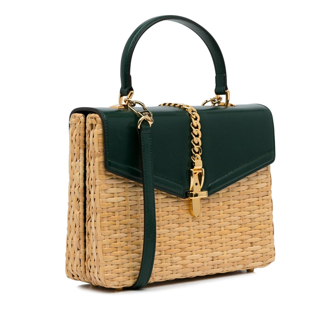 Gucci Small Sylvie Wicker Satchel (SHG-Wpjdzr)