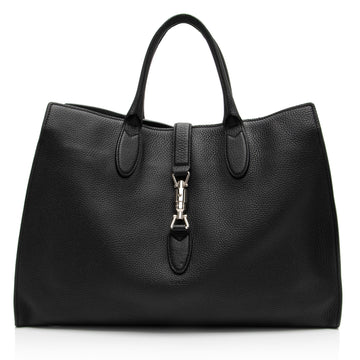 Gucci Soft Pebbled Leather Jackie Medium Tote - FINAL SALE (SHF-8Qshpx)