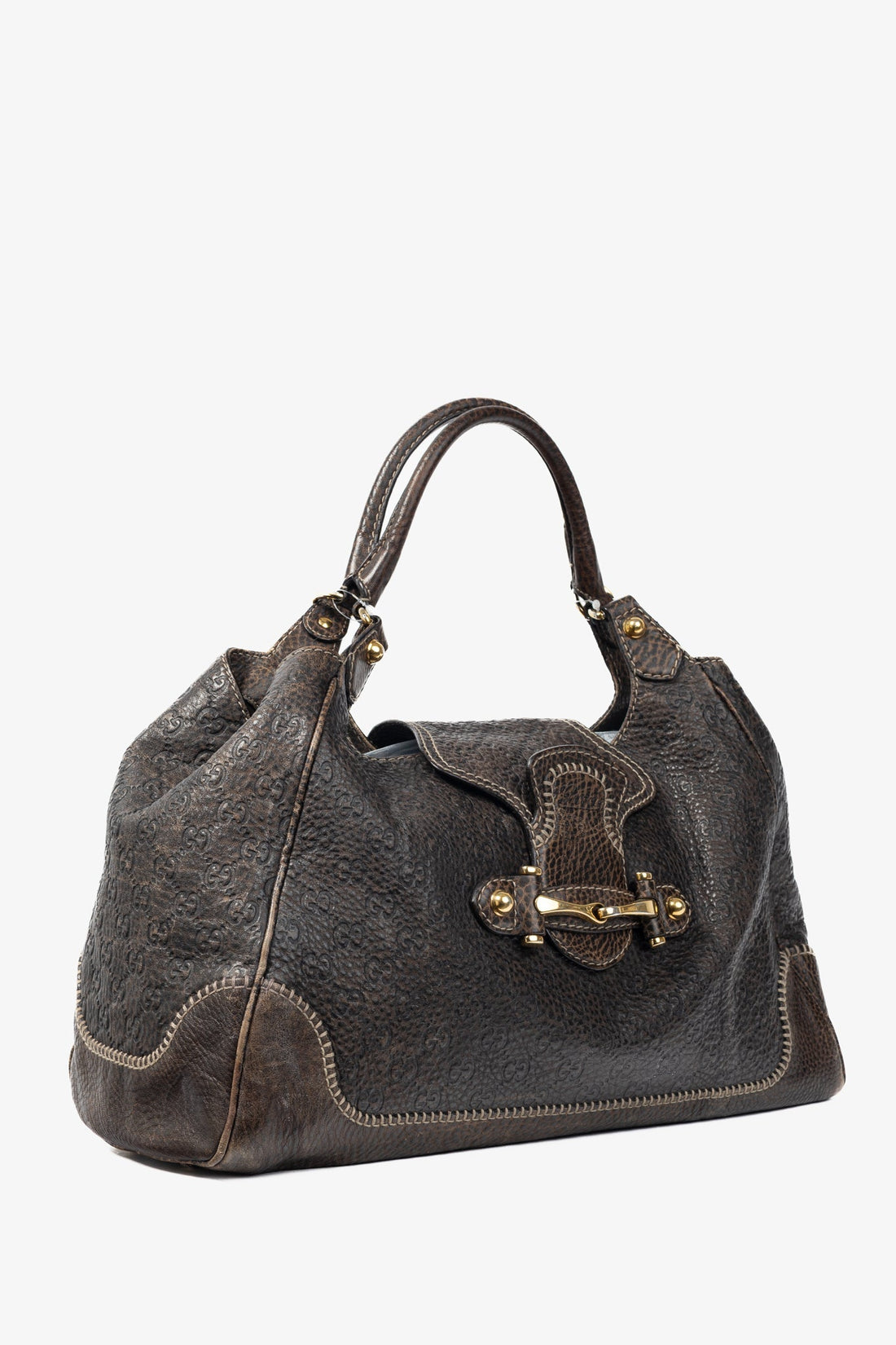 Gucci New Pelham Brown Guccissima Leather Large Shoulder Bag