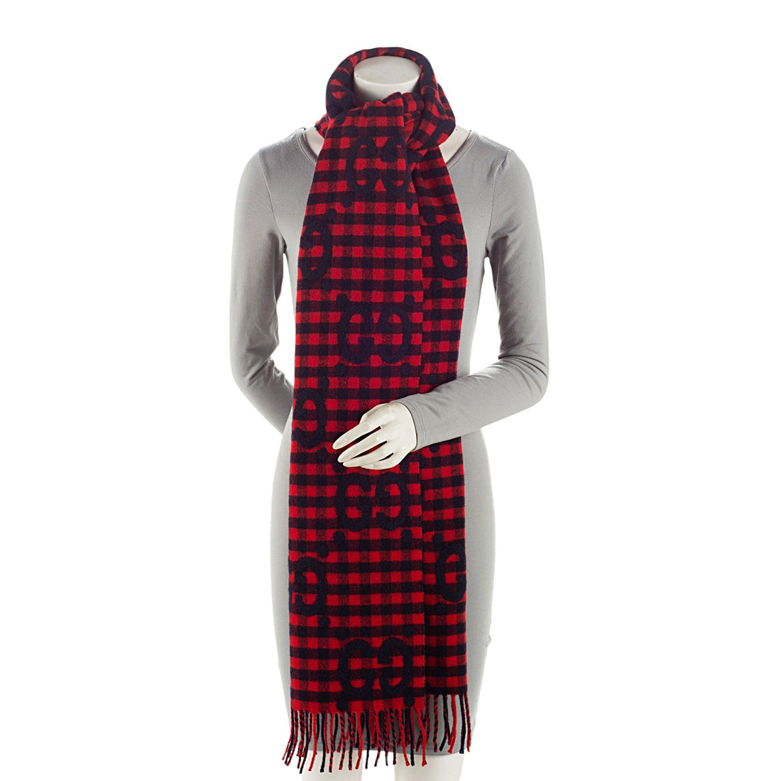 Gucci Wool Diamcheck GG Scarf