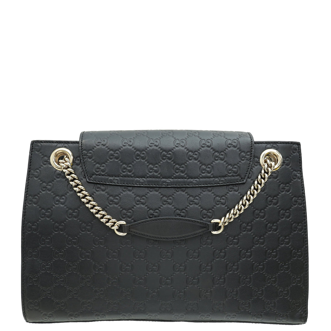 Gucci Black GG Guccissima Emily Large Shoulder Bag
