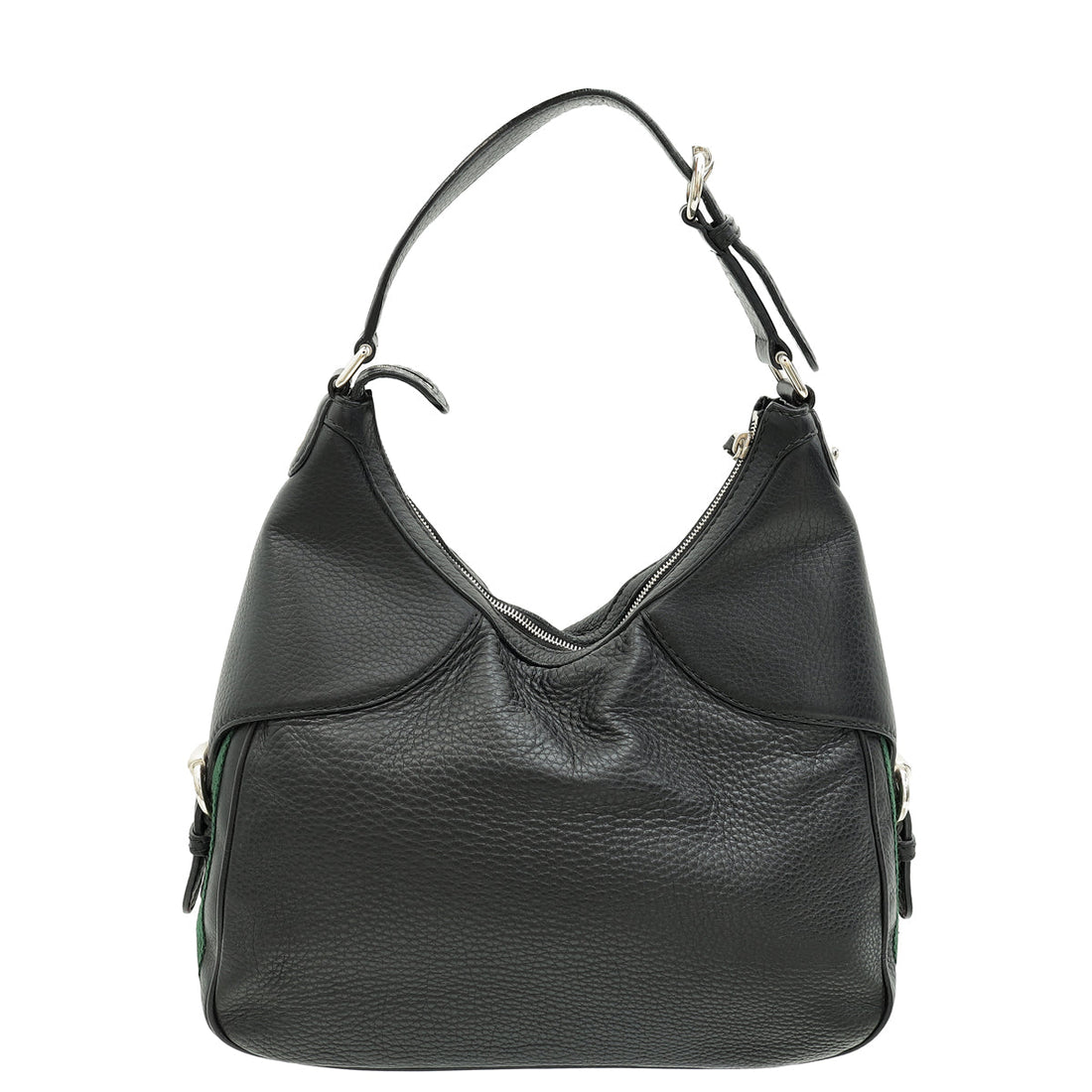 Gucci Black  Web Horsebit Heritage Hobo Bag