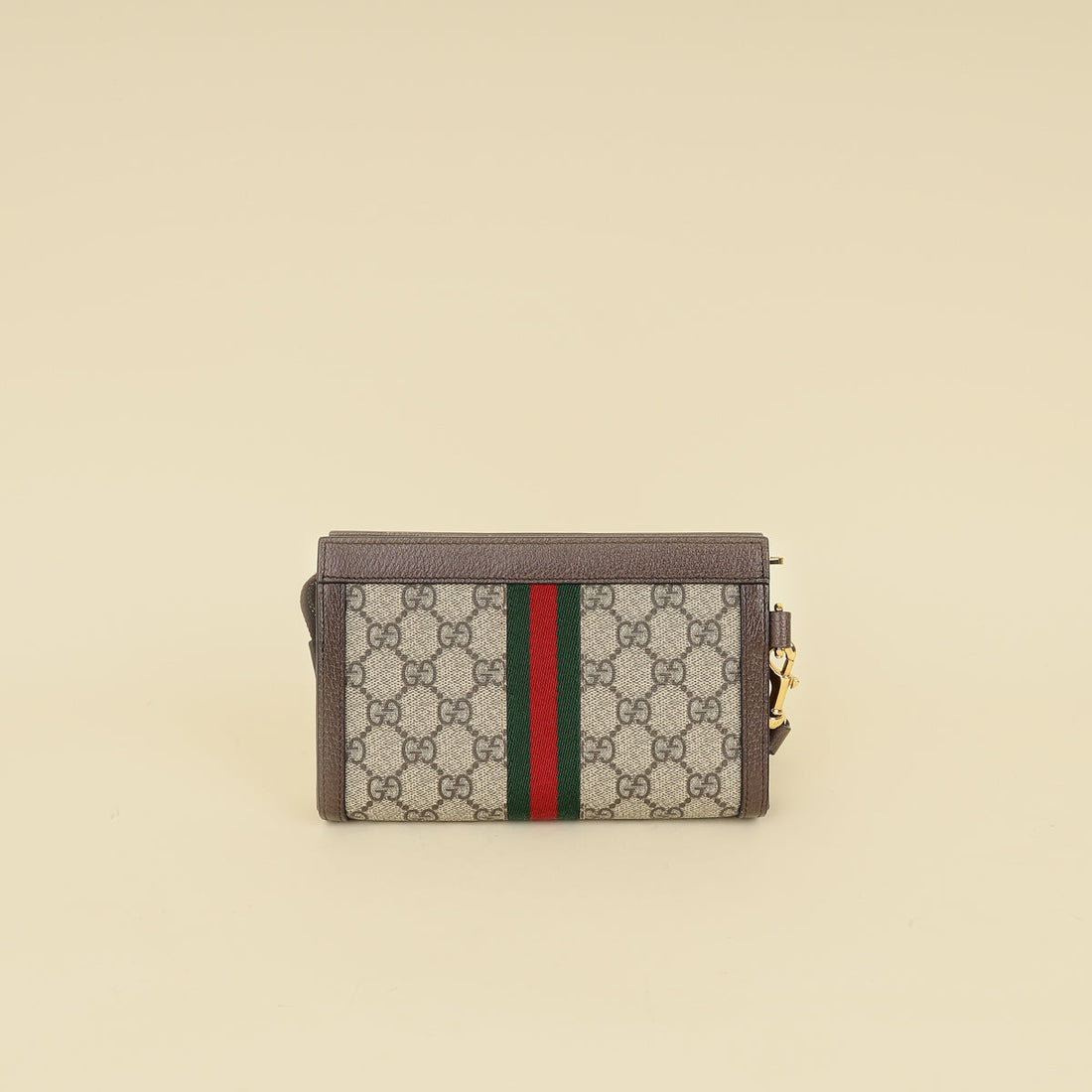 Gucci Bicolor GG Supreme Ophidia Wristlet Pouch