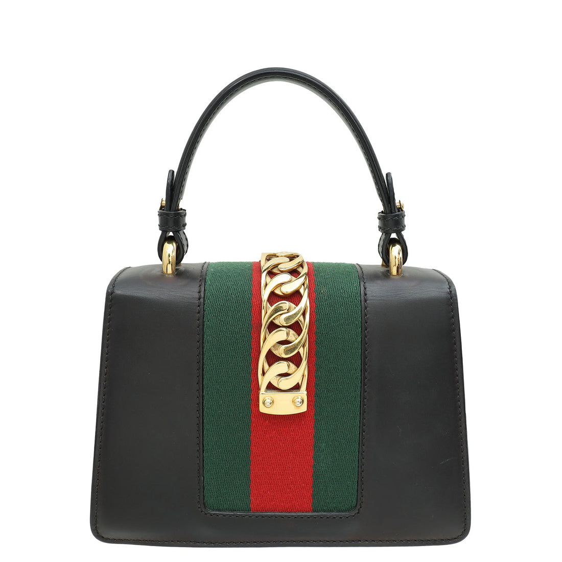 Gucci Black Sylvie Mini Top Handle Bag