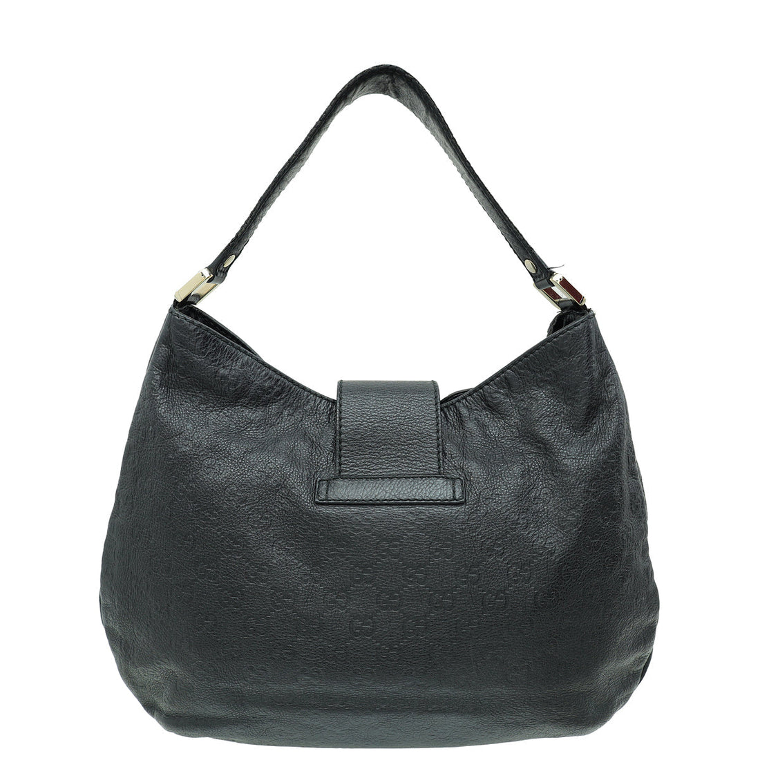 Gucci Black Guccissima New Web Large Hobo Bag