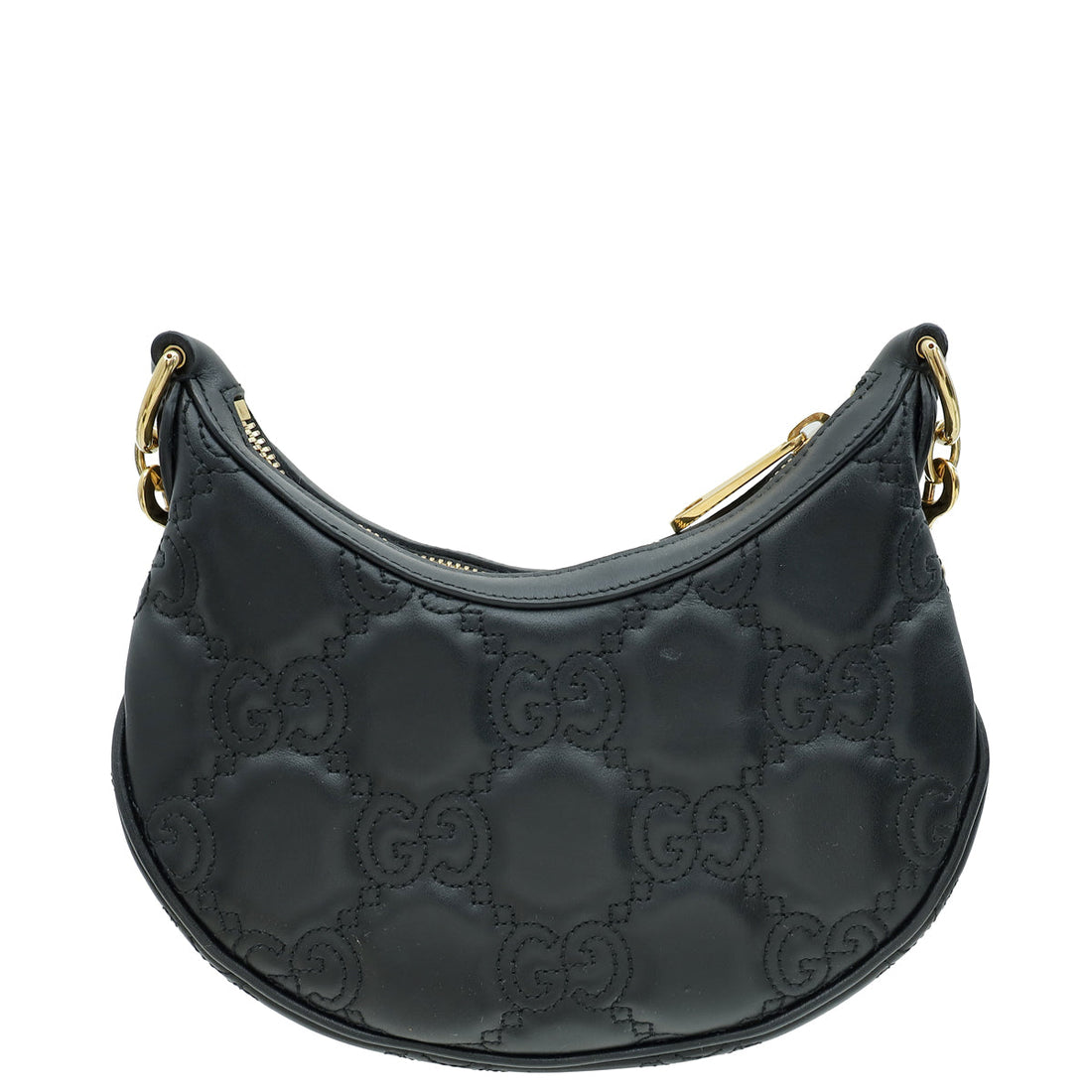 Gucci Black GG Matelasse Mini Hobo Bag