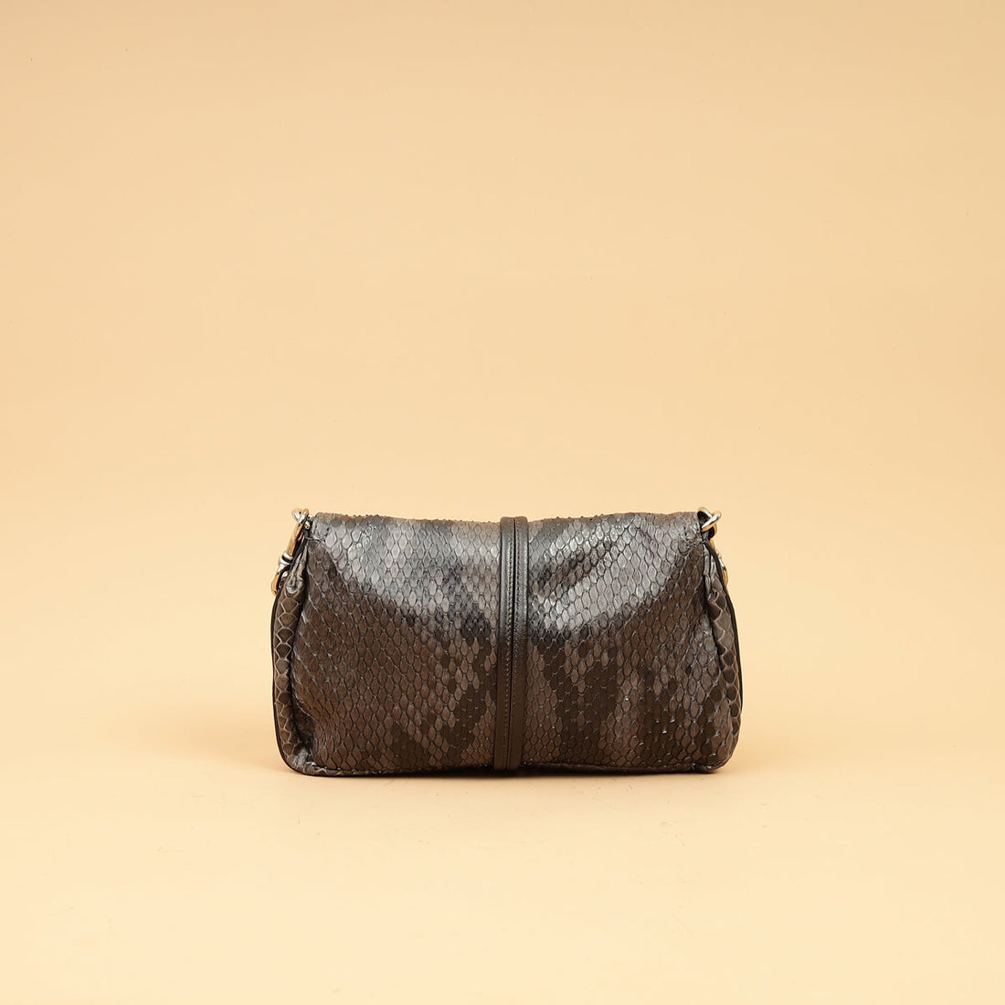 Gucci Dark Gray Croisette Bamboo Evening Bag