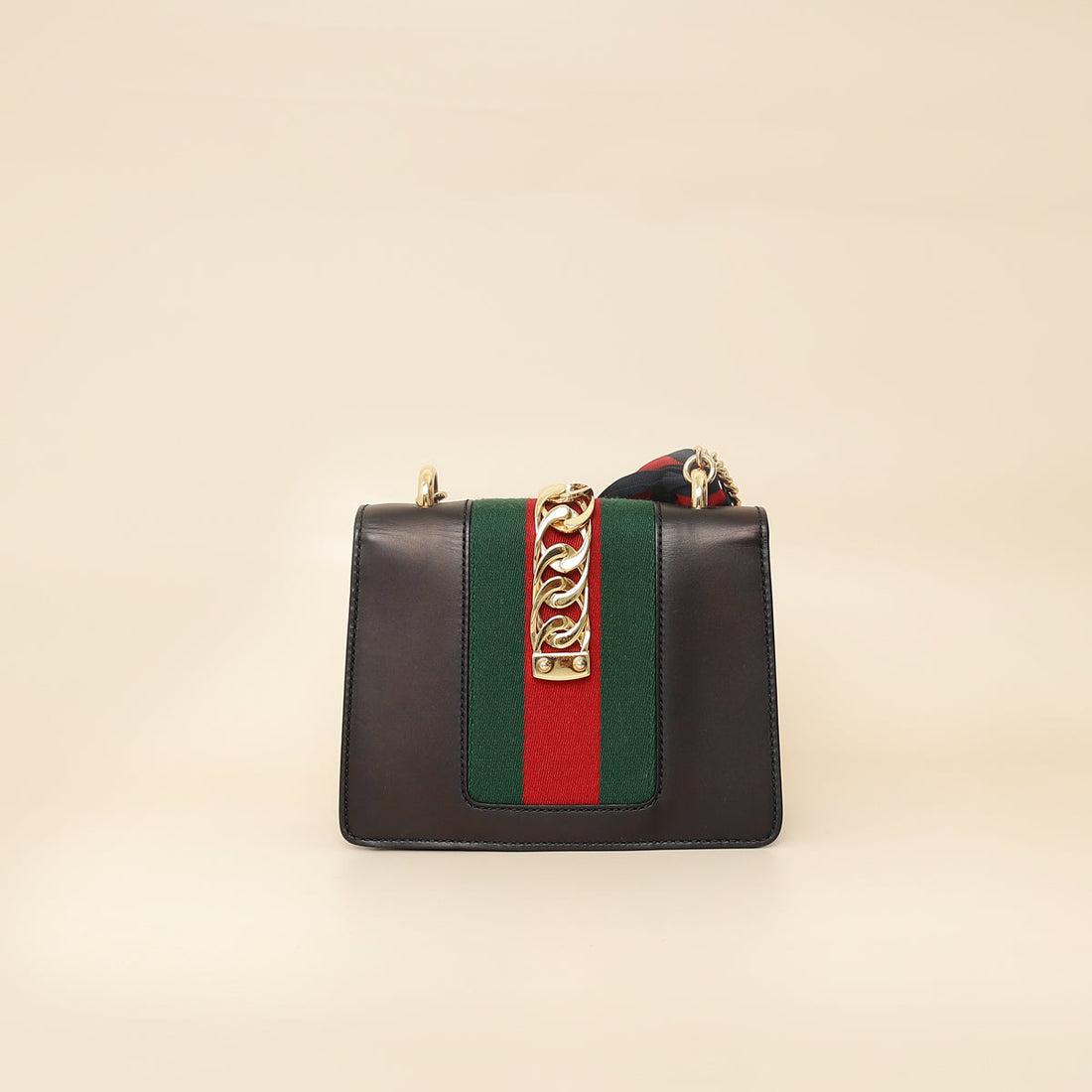 Gucci Black Sylvie Mini Chain Shoulder Bag