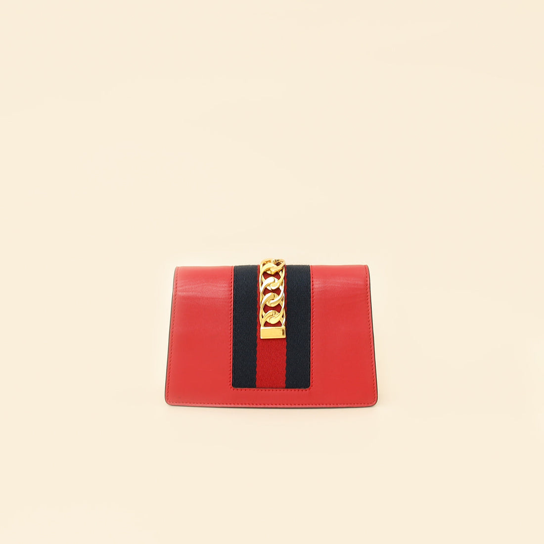 Gucci Red Super Mini Sylvie Chain Bag