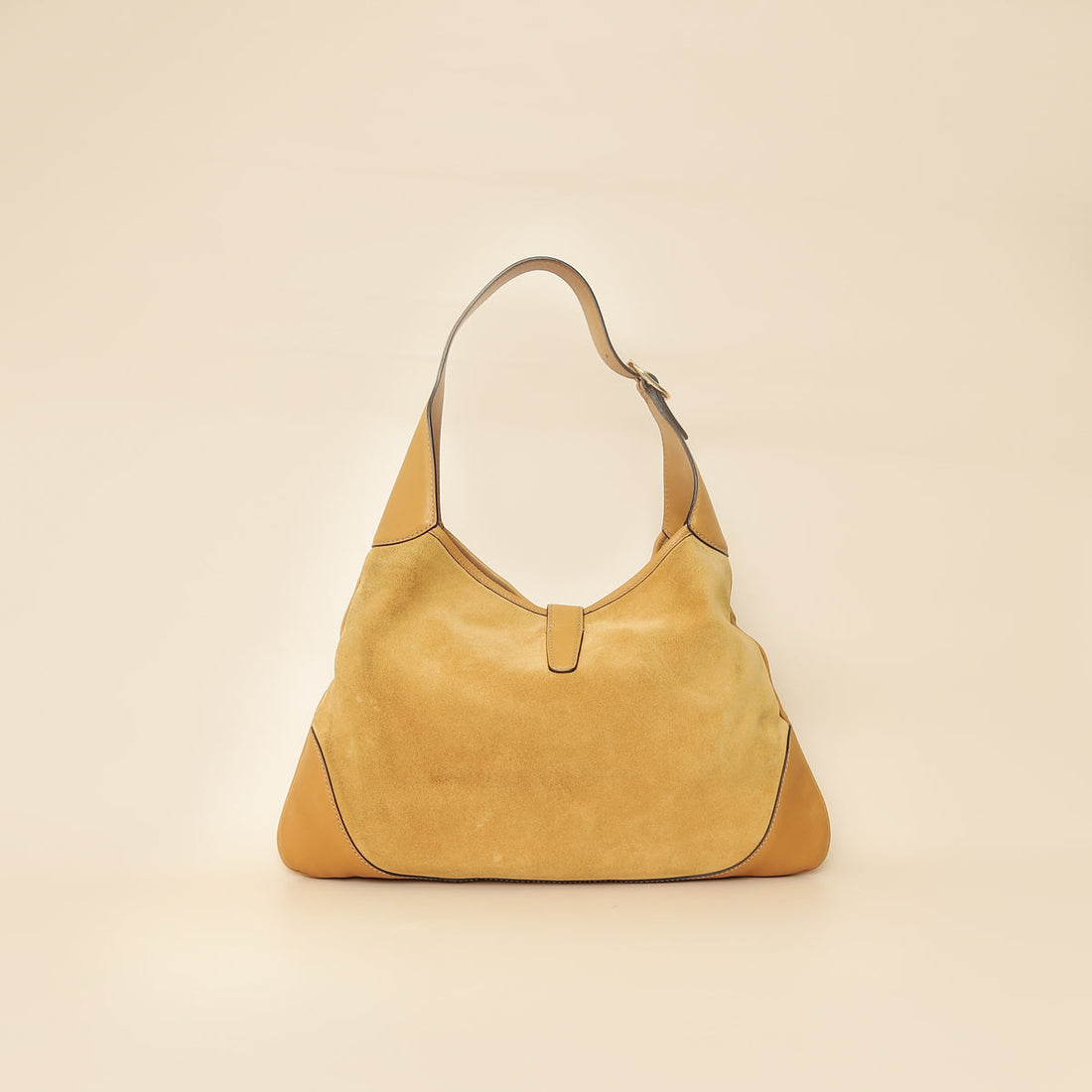 Gucci Beige Jackie O Hobo Suede Bag