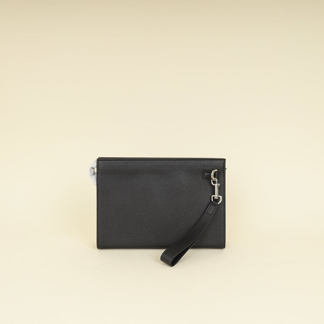 Gucci Black Logo Wristlet Pouch W/ A.A Initials on the Wristlet