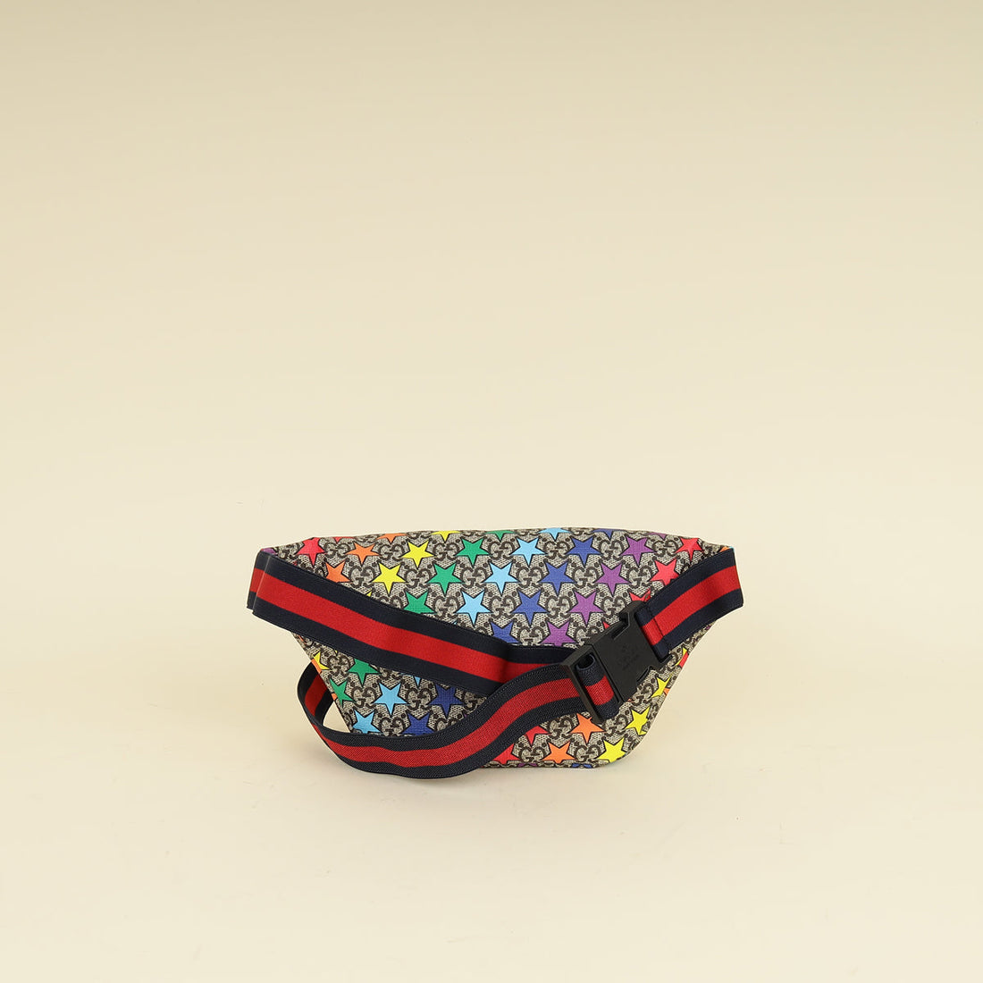 Gucci Multicolor GG Supreme Stars Print Web Children's Belt Bag