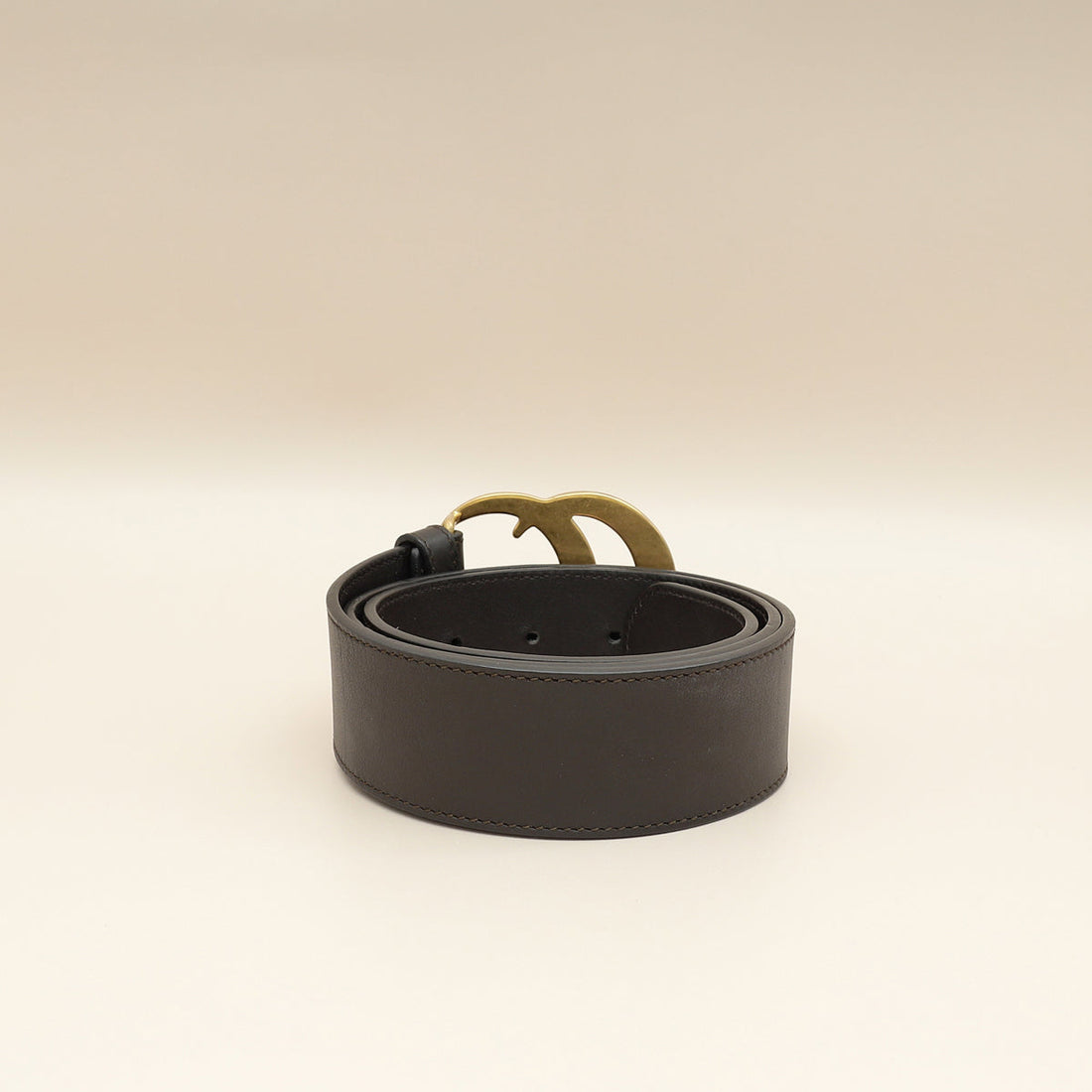 Gucci Brown GG Marmont Wide Belt 32