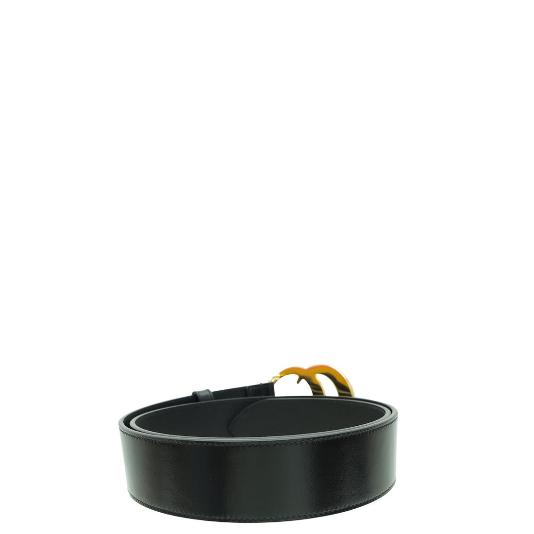 Gucci Black GG Marmont Wide Belt 34