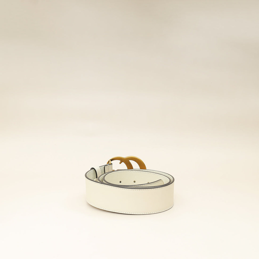 Gucci White Marmont Wide 4mm Belt 30