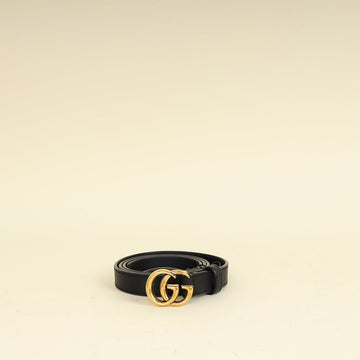 Gucci Black GG Marmont Thin Belt 34