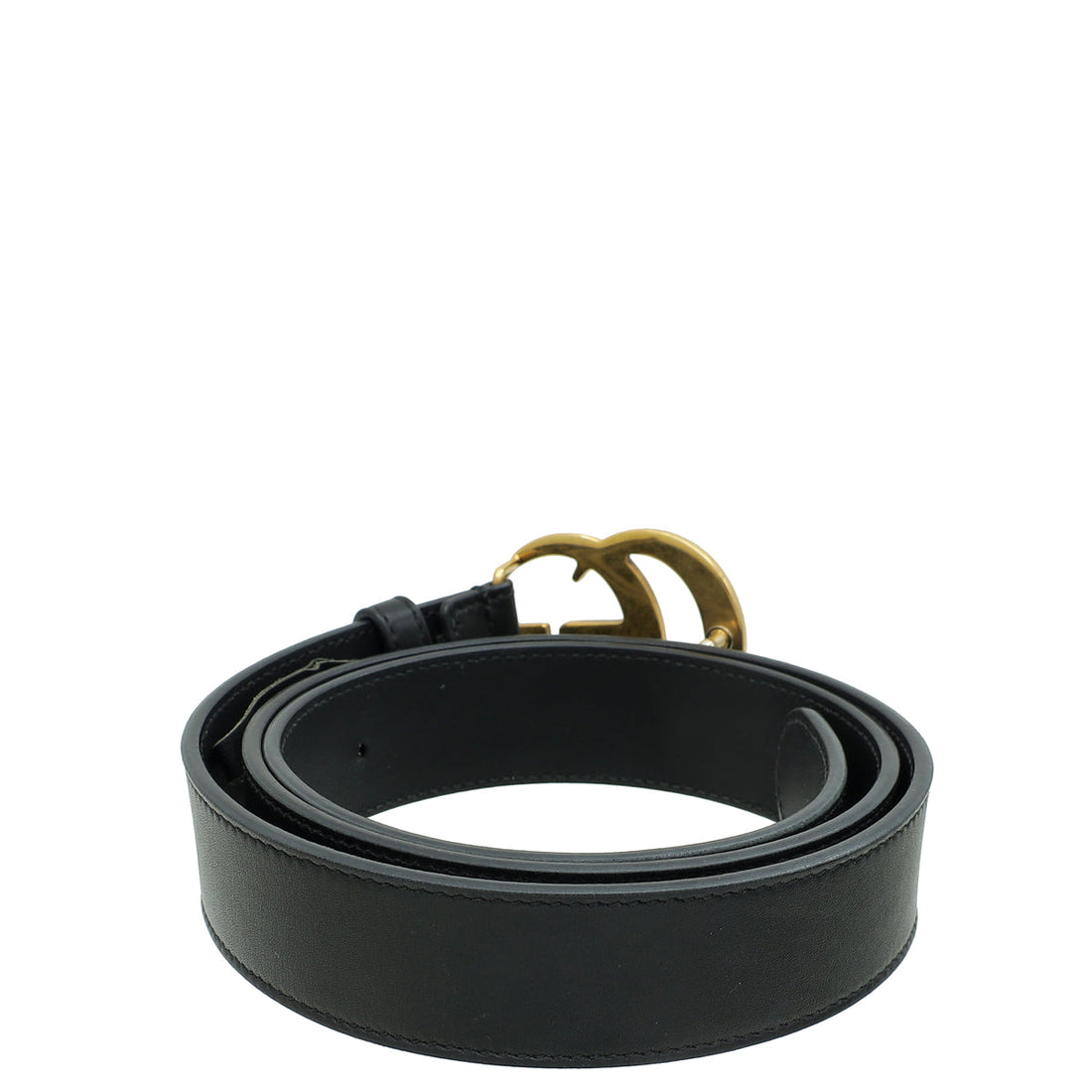 Gucci Black Double G Buckle Belt 36