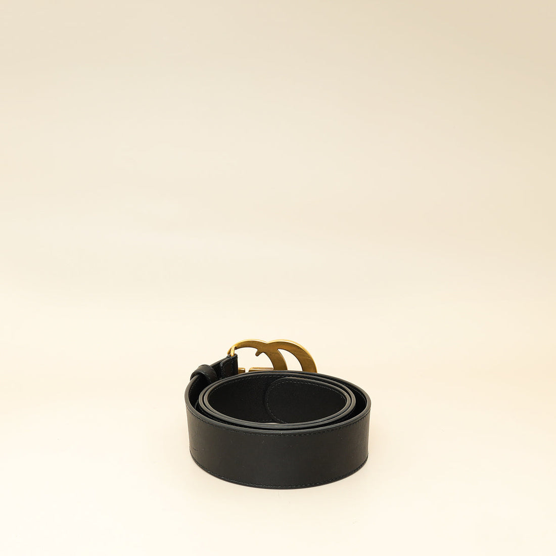 Gucci Black GG Marmont Wide Belt 34