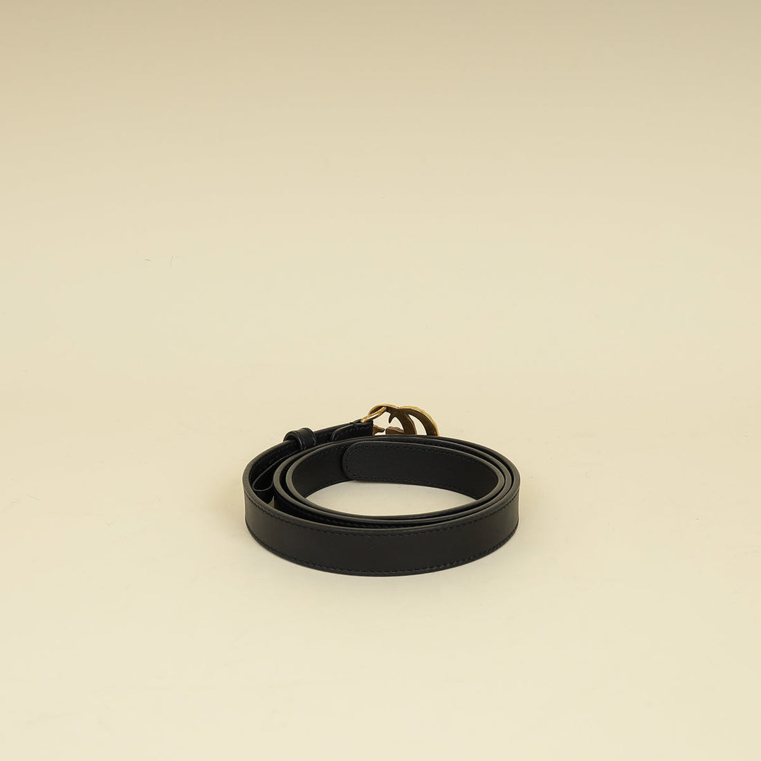 Gucci Black Double G Pearl 20mm Belt 34