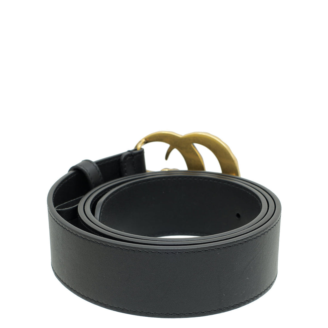Gucci Black GG Pearl Buckle Belt 38
