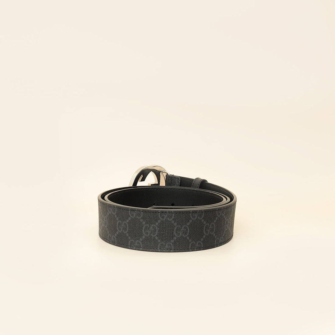 Gucci Bicolor GG Supreme Interlocking G Buckle Belt 38