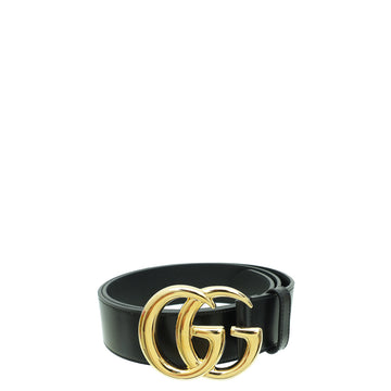 Gucci Black GG Marmont Wide Belt 36
