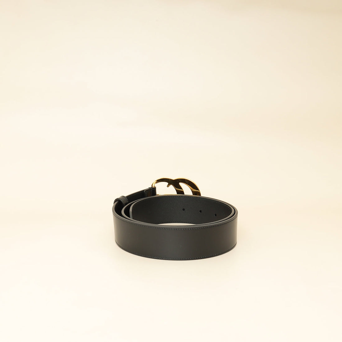 Gucci Black GG Marmont Wide Belt 34