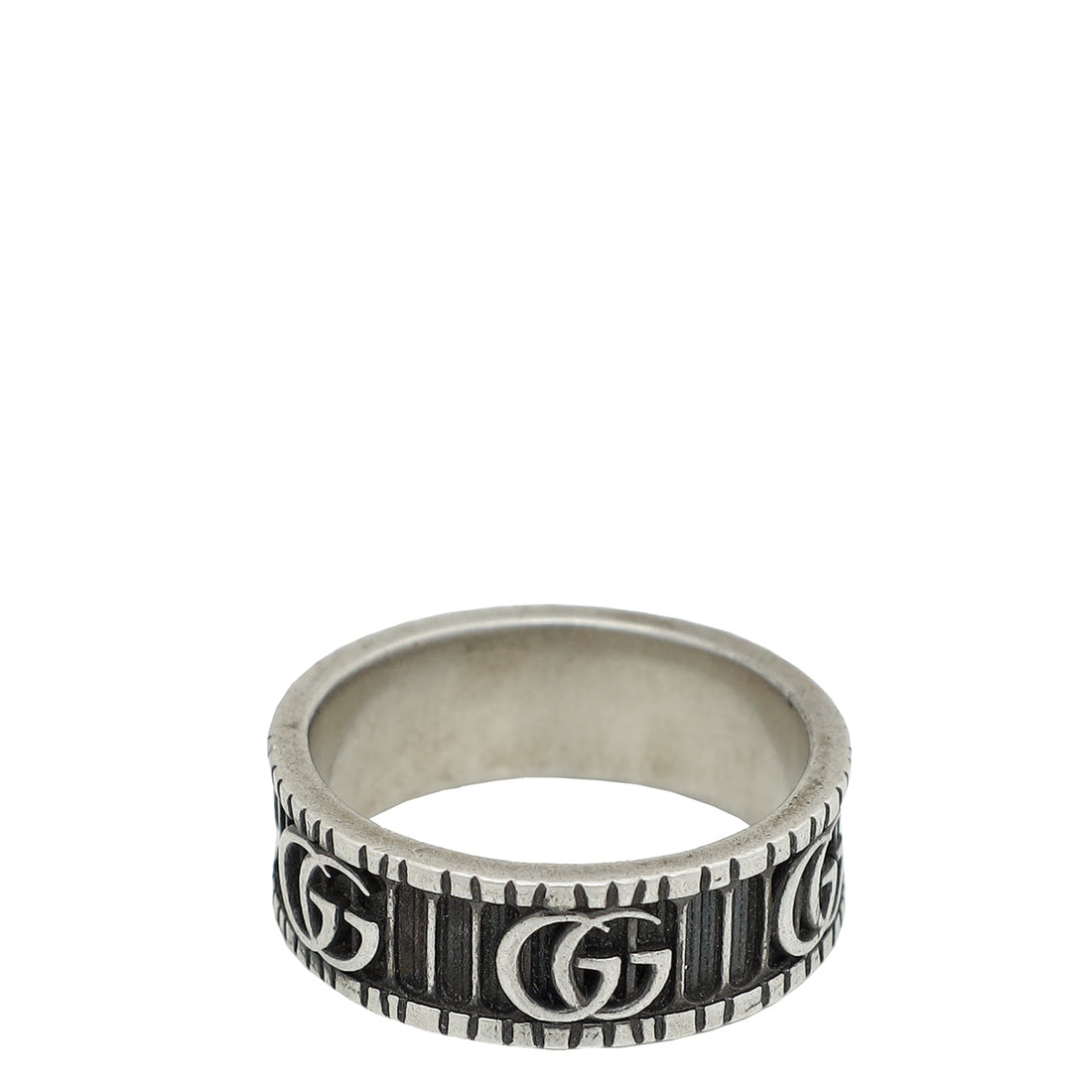 Gucci Sterling Silver Double G Men's Ring 23
