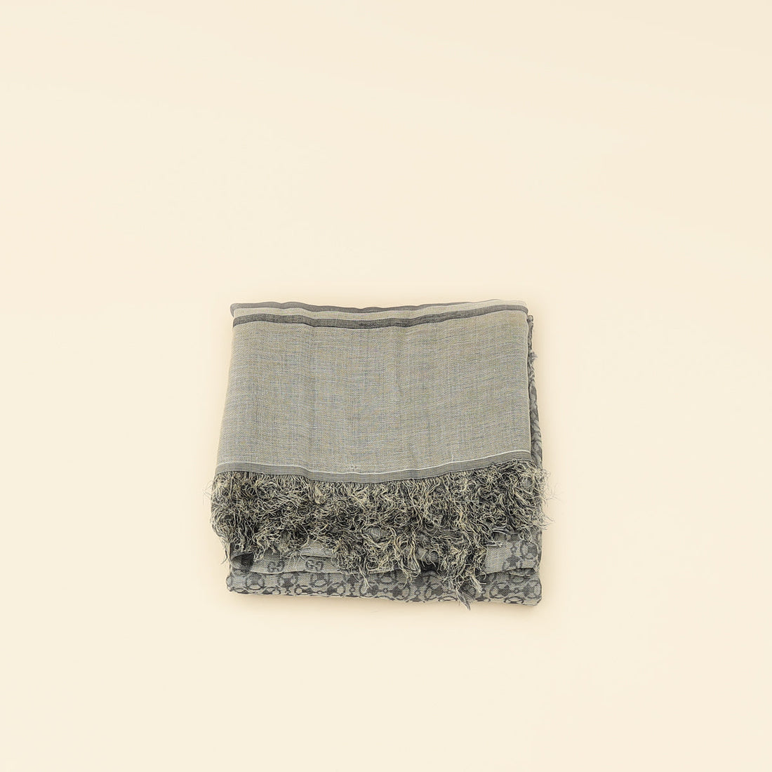Gucci Gray GG Diamante Survive Shawl Scarf