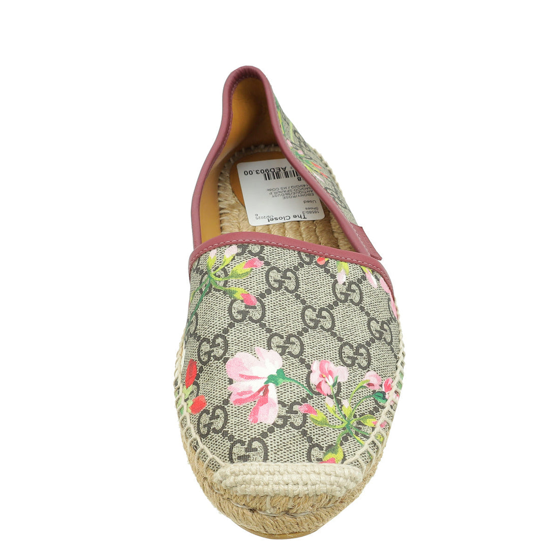 Gucci Bicolor GG Supreme Blooms Print Espadrille 38