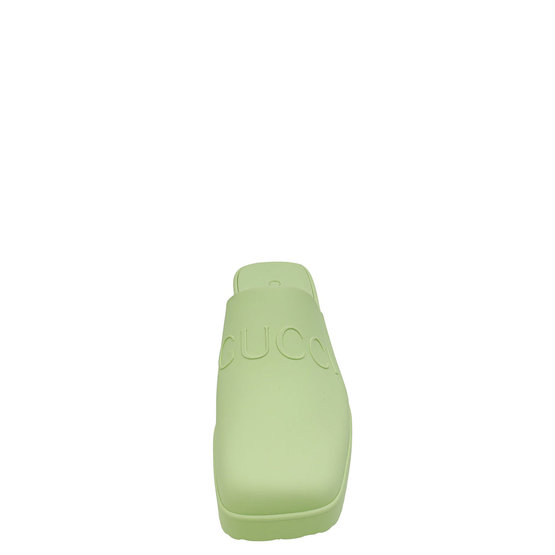 Gucci Pastel Green Logo Rubber Slip-On Sandal 37