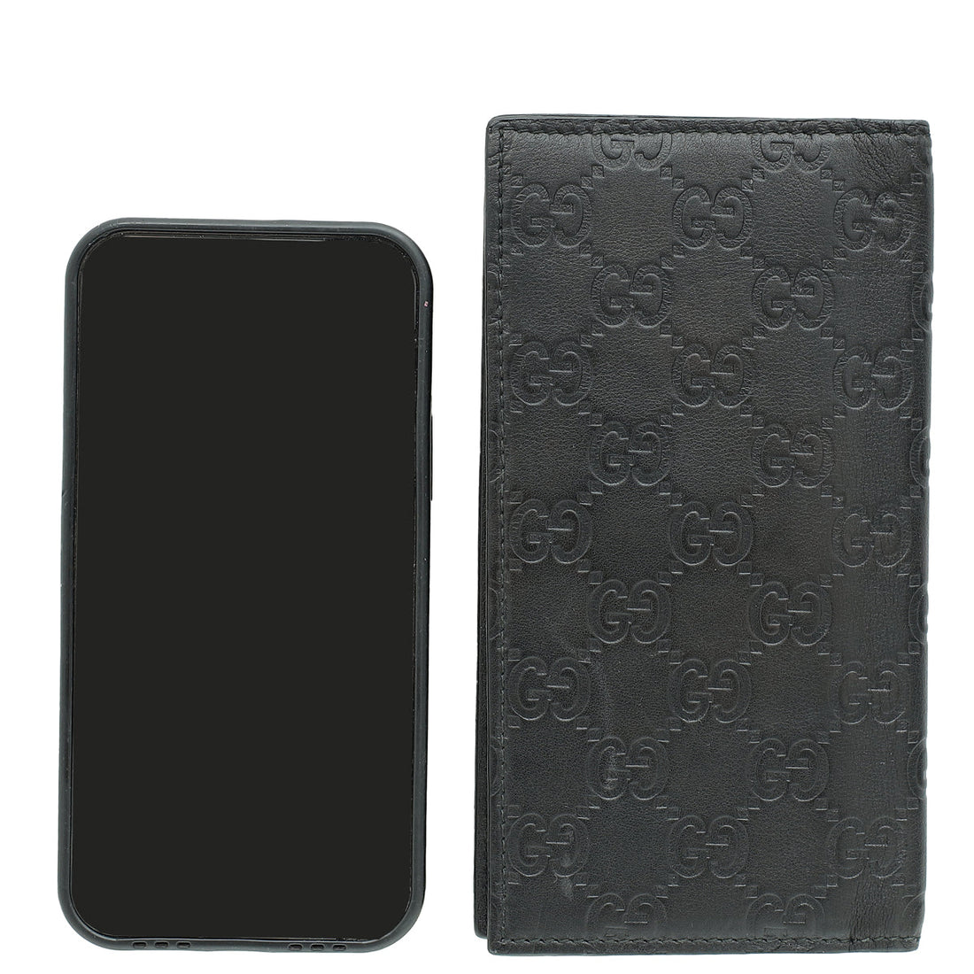 Gucci Black Guccissima Bifold Long Wallet