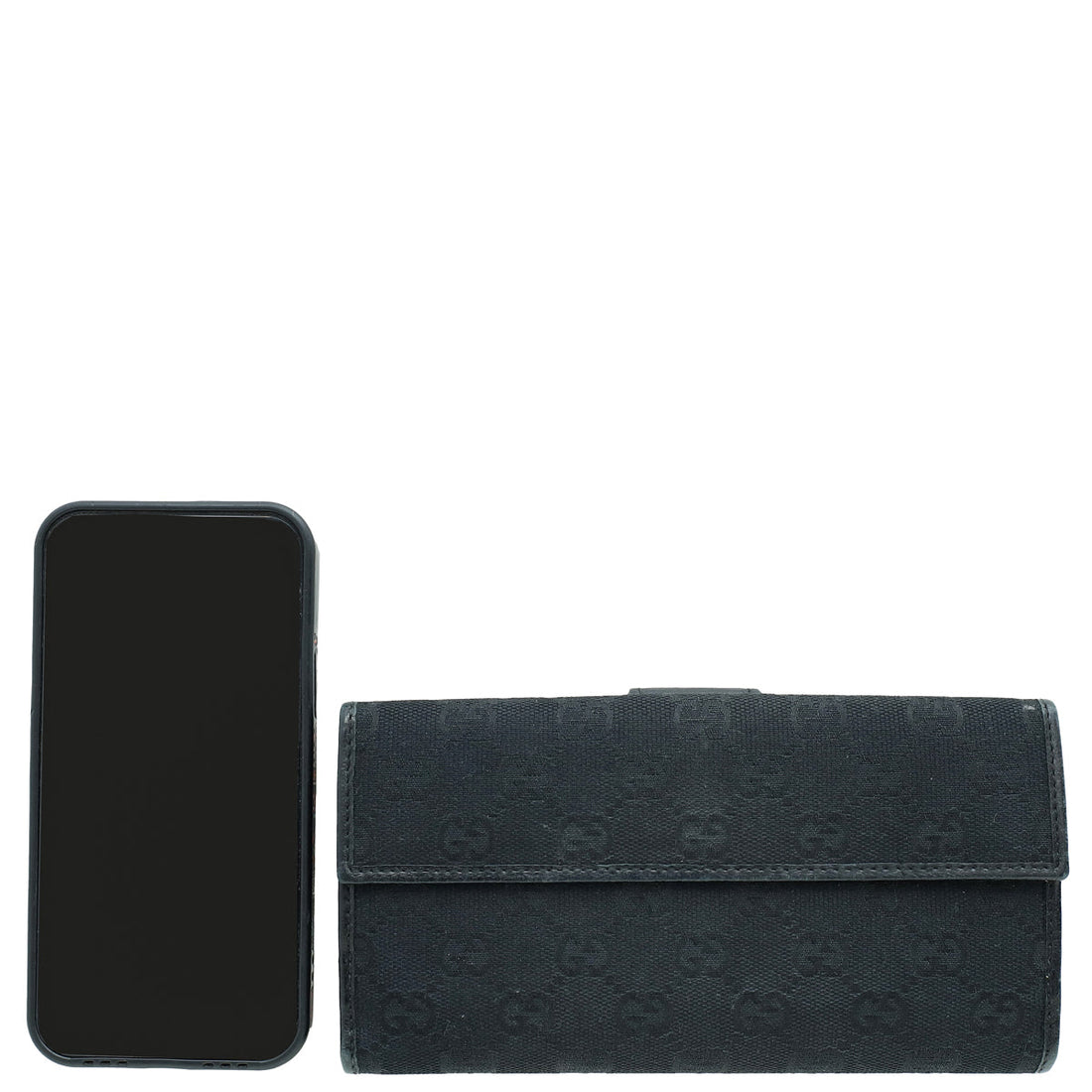 Gucci Black GG French Wallet