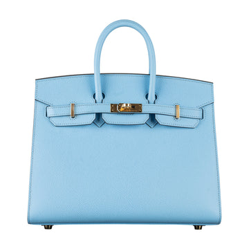 Hermès 25cm Birkin Sellier Celeste Epsom Leather Gold Hardware